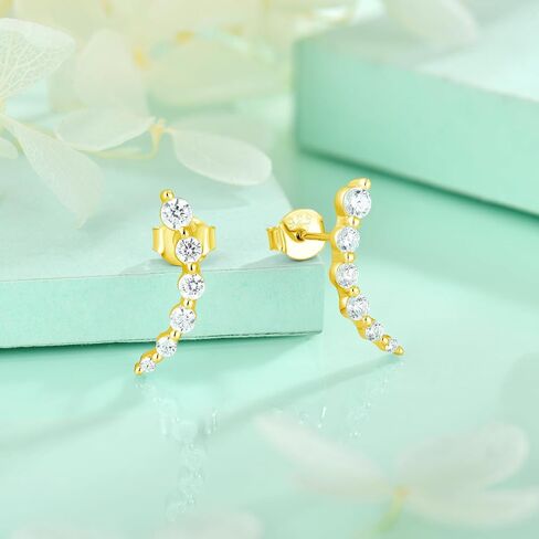 Starchenie 925 Sterling Silver متسلق القرط القرط الأذن الأذن أقراط للنساء in Saudi Arabia