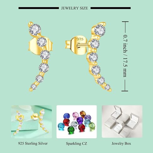Starchenie 925 Sterling Silver متسلق القرط القرط الأذن الأذن أقراط للنساء in Saudi Arabia