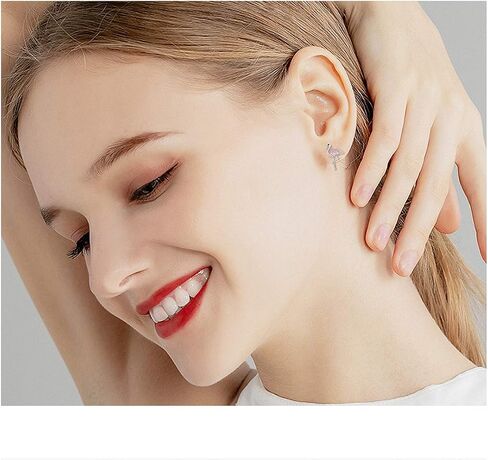 Tangpoet لطيف فلامنغو أقراط للنساء 925 الاسترليني الفضة الأقراط النخلة للخلاف للآذان الحساسة هدايا مجوهرات فلامنغو لعيد الميلاد عيد الميلاد عيد الحب يوم الأم in Saudi Arabia