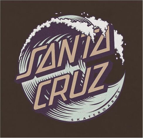 Santa Cruz Wave Dot S/S Midweight T-Shirt DK Chocolate SM Youth in Saudi Arabia
