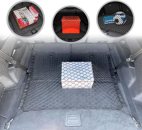 طراز Trunk Strunk Automotive Mesh Mesh Cargo Net لـ Audi Q7 Accessories 2017-2025 - منظمي الجذع المتميز والتخزين - شبكة الأمتعة لسيارات الدفع الرباعي - أفضل منظم السيارات لـ Audi Q7 in Kuwait