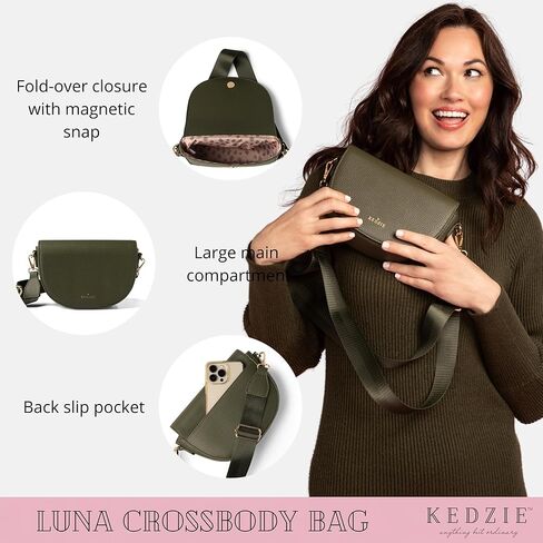 KEDZIE Luna Crossbody Bag Shoulder Purse with Removable Strap Messenger Bag for Women, Girls in Kuwait