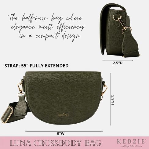 KEDZIE Luna Crossbody Bag Shoulder Purse with Removable Strap Messenger Bag for Women, Girls in Kuwait