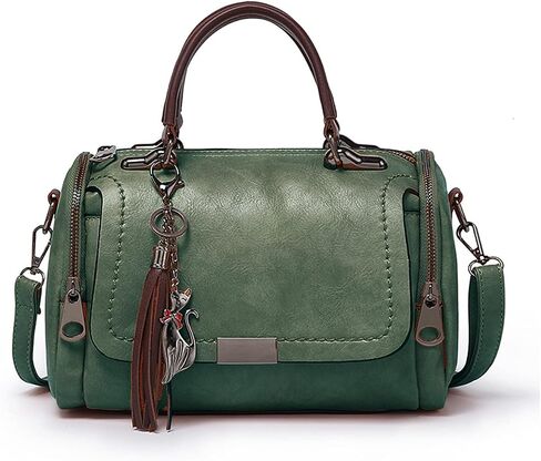 Porrasso Retro Handbag Women Crossbody Bag Ladies Bag Bagrack Pu Leather Leather Bag Bag Top-Bag in Saudi Arabia