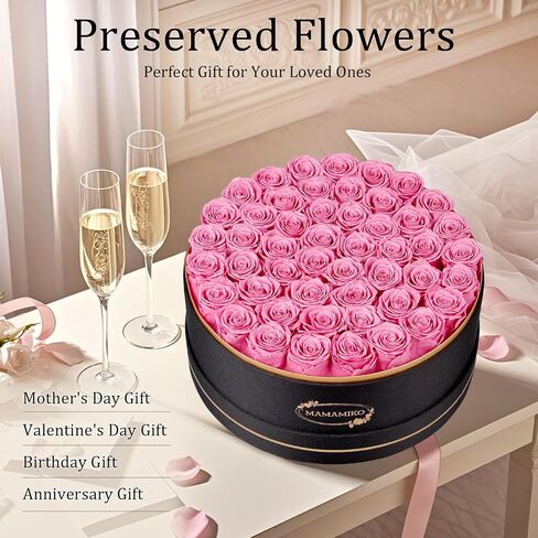 16 Preserved Roses in Heart Shape Gift Box for Her - Forever Flowers for Delivery, Eternal Rose Mothers Gifts for Mom, Wife Anniversary Birthday Gifts for Women, Red in Kuwait