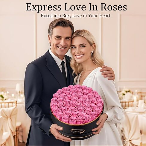 16 Preserved Roses in Heart Shape Gift Box for Her - Forever Flowers for Delivery, Eternal Rose Mothers Gifts for Mom, Wife Anniversary Birthday Gifts for Women, Red in Kuwait