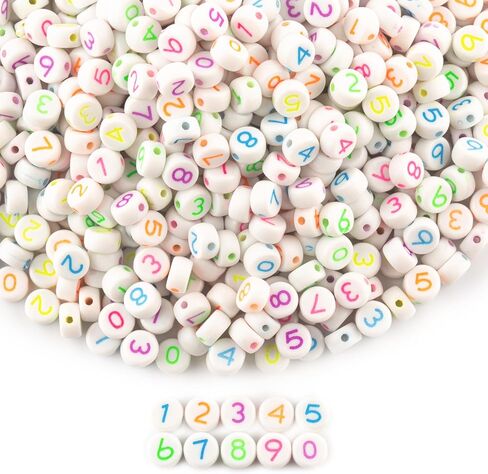 ZHIYUXI 1500PCS Letter Beads Alphabet Beads for Bracelets Acrylic Colorful Letters Gold Round Beads for Friendship Bracelets Necklaces Jewelry Making 4x7mm in Kuwait
