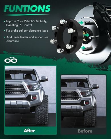 فواصل عجلة SCITOO مقاس 4X 1.5 بوصة محور مركزي 6x5.5 إلى 6x5.5 تناسب فواصل عجلة تندرا لفواصل عجلة FJ Cruiser لفواصل عجلة 4runner لفواصل عجلة سيكويا 2007-2015 in Saudi Arabia