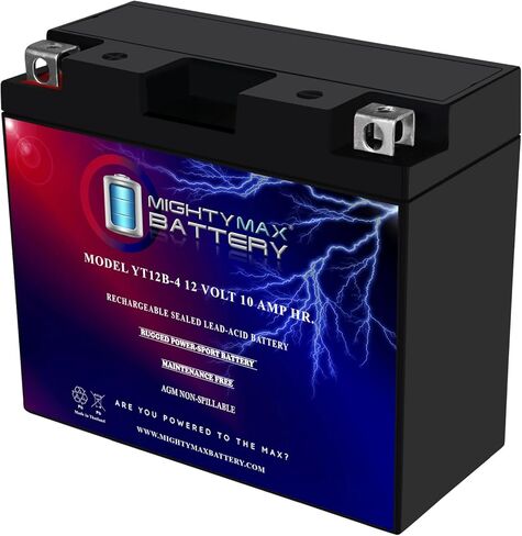 Mighty Max Battery YT12B-4 SLA 12V 10AH Battery for Yamaha 1000CC YZF-R1 1999-2003 in Saudi Arabia