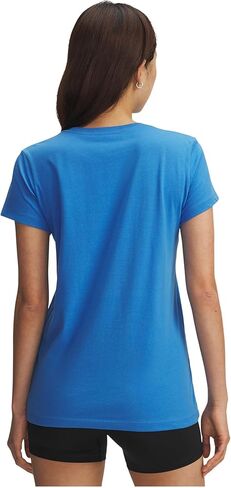 Under Under Armor Women Live Sportstyle Graphic Short Sleeve Crew Neck T-Shirt ، (402) Blue Atlantis / / White ، XX-Large in Saudi Arabia