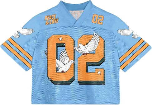 مراوغة الرجال y2k mesh v neck jersey قمصان نصف الأكمام مخططة رقم الرسوم البيانية قمم الرياضة in Kuwait