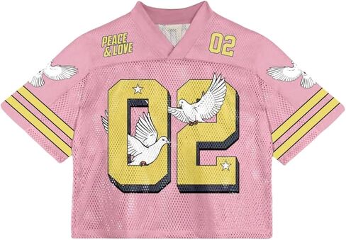 مراوغة الرجال y2k mesh v neck jersey قمصان نصف الأكمام مخططة رقم الرسوم البيانية قمم الرياضة in Kuwait