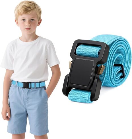 SUOSDEY Kids Elastic Adjustable Belt Easy Clasp Alloy Buckle Stretch Belt Uniform Daily School Toddlers Boys Girls in Kuwait
