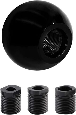 Round Ball Shift Knobs, Gear Shifter Knob, Aluminum Alloy Gear Shift Stick Head with 3 Adapters, Chrome Finish Cool Weighted Gear Shift Knob Fit Manual and Automatic Car (Blue) in Saudi Arabia
