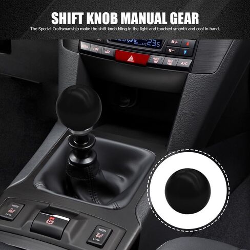 Round Ball Shift Knobs, Gear Shifter Knob, Aluminum Alloy Gear Shift Stick Head with 3 Adapters, Chrome Finish Cool Weighted Gear Shift Knob Fit Manual and Automatic Car (Blue) in Saudi Arabia
