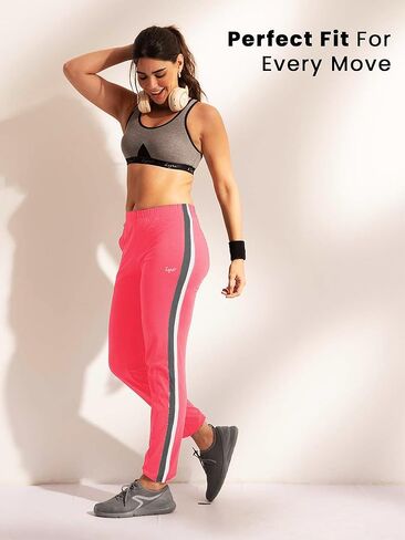 Cotton Track Pants Women's Joggers| Elastic Waistband | Straight Leg Lounge Pants | Perfect Sports Wear | Pack of 2 in Saudi Arabia