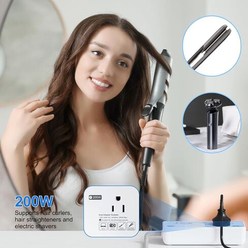 BESTEK 2000W Voltage Converter 220V to 110V International Universal Voltage Converter US to Europe Travel Adapter with 2 AC Outlets and 3 USB Ports(2 PD35W), for Hair Dryer Straightener Coffee Maker in Saudi Arabia