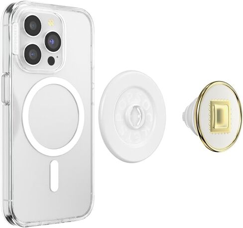 PopSockets Round Phone Grip Compatible with MagSafe, Adapter Ring Included, Phone Holder, Wireless Charging Compatible - Raviolo in Kuwait