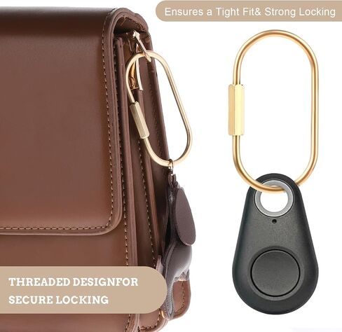 Giantree 6 Pcs Gold Brass Key Rings, Premium Screw Lock Keychain, Key Ring Gold Carabiner Clip with Secure Locking Screw Design Carabiner Keychain Clip for Keys Jewelry Accessories Bags in Saudi Arabia