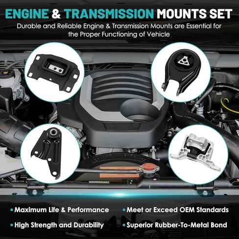 محرك المحرك جبل عزم الدوران دعامة جبل مجموعة من 3 تناسب مازدا 3 2.0L 2014-2018، لمازدا 6 2.5L 2014-2017، CX-5 2014-2016 محرك المحرك عبر مجموعة جبل # A4446 A4438 A4439 GHR939070A GHR939070B in Kuwait