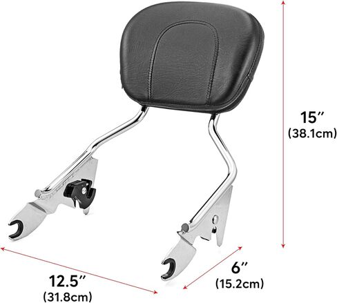 Wsays Sissy Bar Passenger Backrest and Luggage Rack Compatible with Harley Touring Street Electra Road Glide Road King 2009-2025, Gloss Black in Saudi Arabia