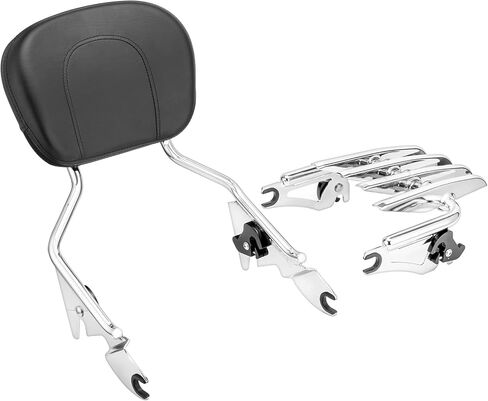 Wsays Sissy Bar Passenger Backrest and Luggage Rack Compatible with Harley Touring Street Electra Road Glide Road King 2009-2025, Gloss Black in Saudi Arabia