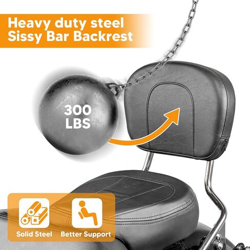 Wsays Sissy Bar Passenger Backrest and Luggage Rack Compatible with Harley Touring Street Electra Road Glide Road King 2009-2025, Gloss Black in Saudi Arabia