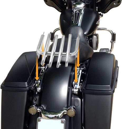 Wsays Sissy Bar Passenger Backrest and Luggage Rack Compatible with Harley Touring Street Electra Road Glide Road King 2009-2025, Gloss Black in Saudi Arabia