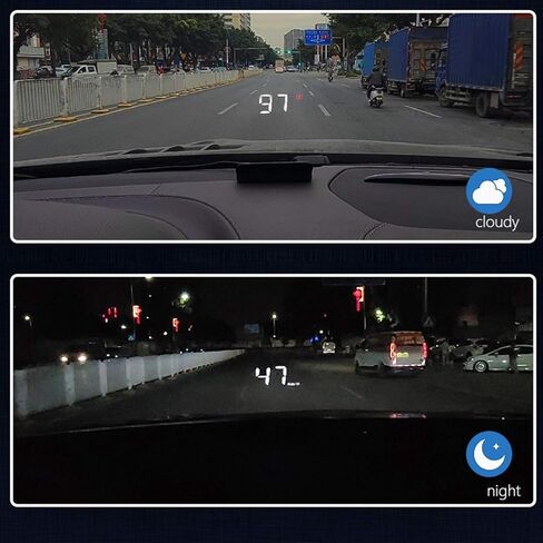 مقياس سرعة الزجاج الأمامي للسيارة ، شاشة عداد السرعة لسيارة OBD2 HUD Windshield لمعظم السيارات in Saudi Arabia
