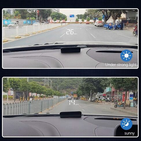 مقياس سرعة الزجاج الأمامي للسيارة ، شاشة عداد السرعة لسيارة OBD2 HUD Windshield لمعظم السيارات in Saudi Arabia
