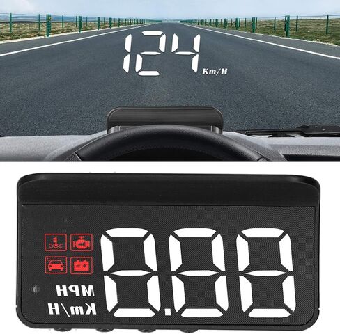 مقياس سرعة الزجاج الأمامي للسيارة ، شاشة عداد السرعة لسيارة OBD2 HUD Windshield لمعظم السيارات in Saudi Arabia