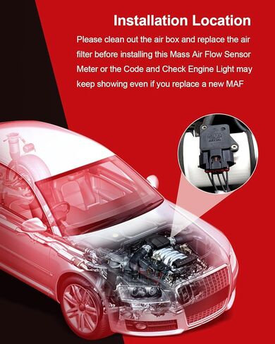 Mass Air Flow Sensor Compatible for Dodge for Attitude 1.6L 2006-2007 for Hyundai for Accent 1.6L 2006, Direct Replacement MAF Sensor 2816438200 2816438080 in Saudi Arabia