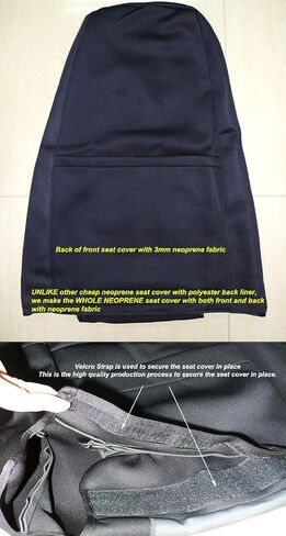 GEARFLAG Custom-Fit Neoprene Seat Covers for Wrangler YJ 1987-1996 - Full Set Waterproof Dirt-Proof - Ultimate Protection for Front and Rear Wrangler Seats - (Black) in Saudi Arabia