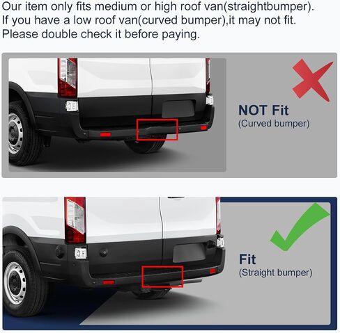 Rear Bumper Cover Top Pad and Left Right End Caps Fit for Ford Transit 150/250/350/350 HD 2015-2022 Rear Bumper Side End Cap Cover and Step Plate with Reflectors FO1105137 in Saudi Arabia