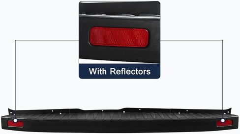 Rear Bumper Cover Top Pad and Left Right End Caps Fit for Ford Transit 150/250/350/350 HD 2015-2022 Rear Bumper Side End Cap Cover and Step Plate with Reflectors FO1105137 in Saudi Arabia