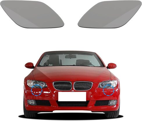 Car Front Bumper Replacement Headlight Washer Cover Fit for BMW E92 E93 328i 335i Coupe Convertible 2007 2008 2009 2010 61677171659 61677171660 (Unpainted,A Pair) in Saudi Arabia