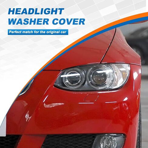 Car Front Bumper Replacement Headlight Washer Cover Fit for BMW E92 E93 328i 335i Coupe Convertible 2007 2008 2009 2010 61677171659 61677171660 (Unpainted,A Pair) in Saudi Arabia