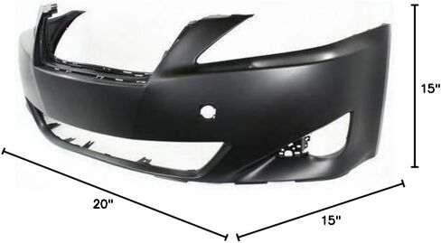FitParts Compatible With Front Bumper Cover 2006-2008 Lexus IS250 IS350 Base Sedan 06-08. New, Primed and Ready for Paint. With Fog Light Holes. LX1000163 5211953925 2007 in Kuwait