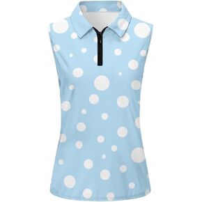 Women's Sleeveless Golf Shirts Quick Dry Summer Slim Athletic Tennis T Shirt Zip Up Lightweight Workout Tank Tops in Saudi Arabia