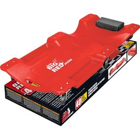 BIG RED Torin 36" Rolling Garage Creeper, Shop Creeper Blow Molded Plastic Mechanic Cart with Padded Headrest with 4 Casters, 350 LBS, Black in Kuwait