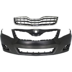 Garage-Pro Bumper Cover Kit Compatible with 2010-2011 Toyota Camry Primed with Fog Light Holes with Grille, For Base/LE/XLE Models, USA Built Vehicle Front in Saudi Arabia