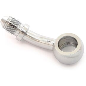 Universal 35 Degree Chrome AN3 Banjo Brake Line Fitting - Size #3 - Fits 10mm or 3/8" bolt in Saudi Arabia