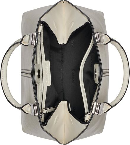 Calvin Klein Granite Geometric Satchel – 2 in 1, Vegan Leather, 2 Pockets in Kuwait