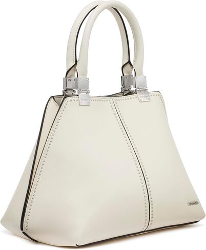 Calvin Klein Granite Geometric Satchel – 2 in 1, Vegan Leather, 2 Pockets in Kuwait
