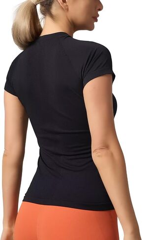 Women's Quick Dry Short Sleeve T-Shirts – Athletic Running, Workout, Yoga Tops, Seamless Sports Shirt,Slim Fit Tees in Saudi Arabia