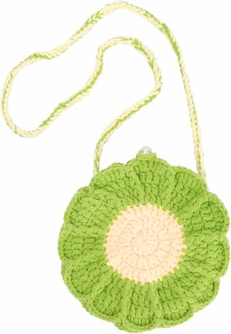 Women Mini Flower Cotton Crochet Crossbody Shoulder Bag Handbag Coin Purse in Kuwait