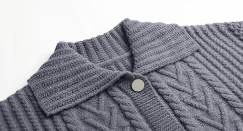 CHARTOU Women Winter Thick Cardigan Lapel Collar Button Down Chunky Knit Coatigan Sweater Jacket in Saudi Arabia