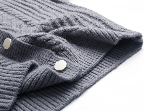 CHARTOU Women Winter Thick Cardigan Lapel Collar Button Down Chunky Knit Coatigan Sweater Jacket in Saudi Arabia