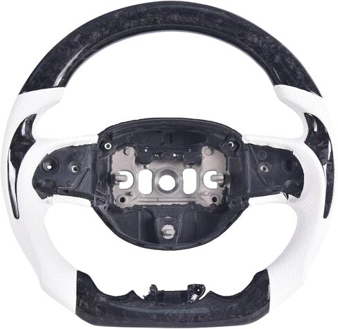 Real Carbon Fiber Steering Wheel for Jeep Grand Cherokee 2014-2020, D-shaped Flat-bottom Perforated Leather Grip in Kuwait