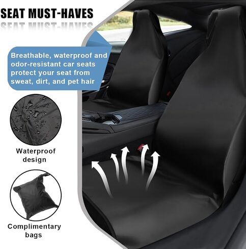 Car Seat Cover Protector, Waterproof Stain Resistant Auto Front Seat Protectors, Universal Dustproof Vehicle Interior Seats Covers for Cars, SUVs, Trucks (1PC/Front) in Saudi Arabia